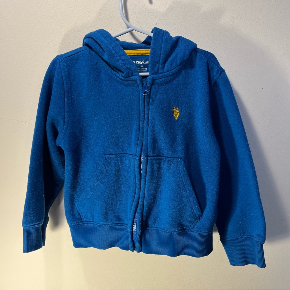 U.S. Polo Assn. Blue Sweatshirt with Yellow Detail 4T